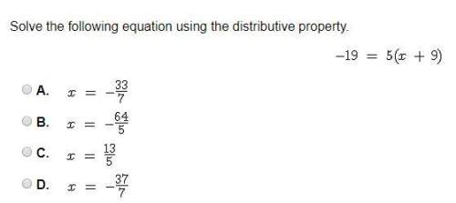 Solve the following equation using the distributive property