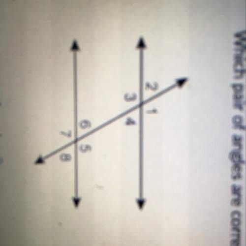 Which pair of angles are corresponding angles?  1 and 2