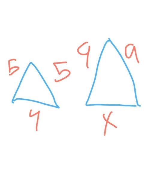 The triangles shown below are similar. find the value of x. a. 8.2b. 7.8c. 7.2