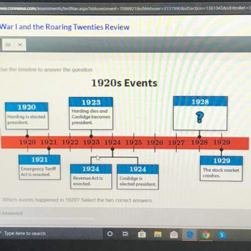 Use the timeline to answer the question. which events happened in 1928? select the two correct answ