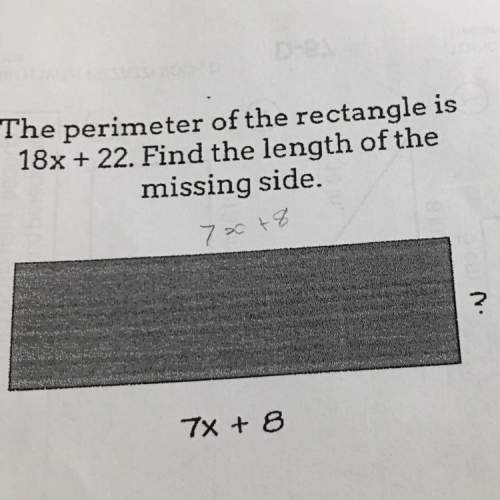 The perimeter of the rectangle is 18x + 22. find the length of the missing side