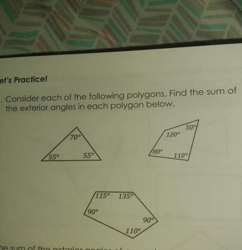 Ineed consider each of the following polygons. find the sum of the exterior angles in each p
