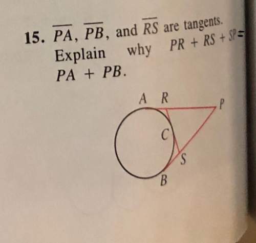 Pa pb rs are tangents. why pr+rs+sp=pa+pb