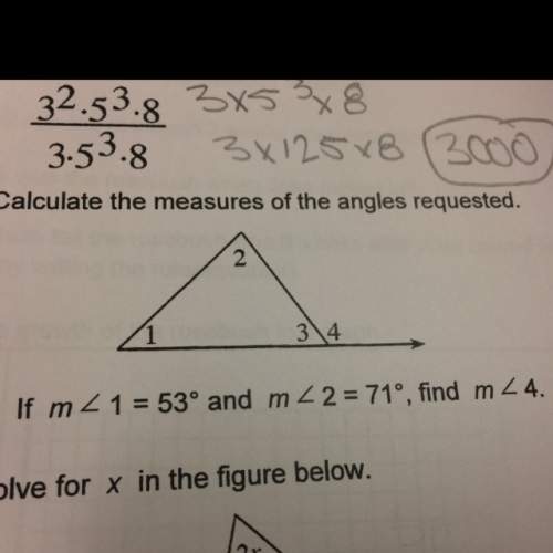 Calculate the measures if the angles requested