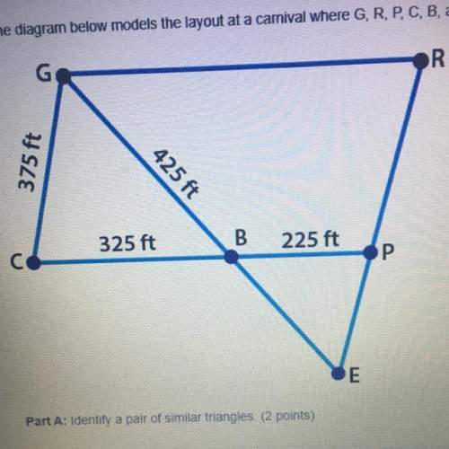Iwill give brainlest the diagram below models the layout at a carnival where g, r, p, c,