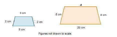 consider the original trapezoid and the enlargement. what is the length of side a, in ce