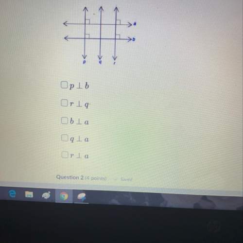 Which lines are perpendicular don’t assume choose all the correct statements  p b
