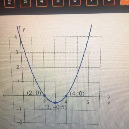 Which quadratic function is represented by the graph? y = 0.5(x + 2)2 + 4 y = 0.5(x + 3)2 – 0