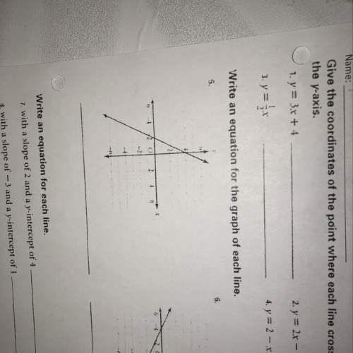 Ican’t figure out what it is asking. how do you find where each line crosses the y-