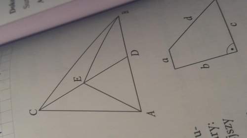 Wtrójkącie abc połączono wierzchołek c z punktem d który jest środkiem boku ab . wyznaczono równierz