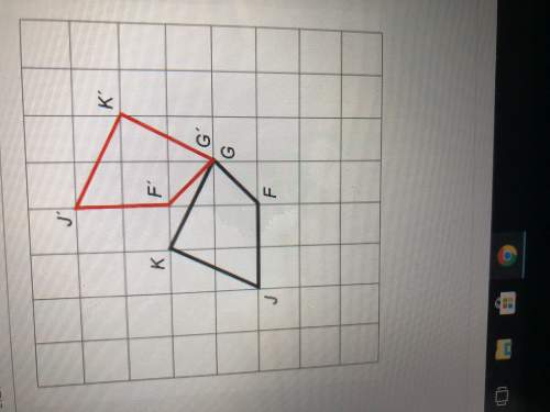 Which best describes the rotation of quadrilateral kgfj? a) a rotation of 90 degree clockwise about