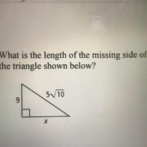 What is the length of the missing side of the triangle shown below?