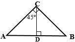 In δabc, m∠acb = 90°, cd ⊥ ab and m∠acd = 45°. find: cd, if bc = 3 in