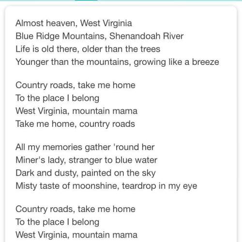 Can someone sentence diagram the first three verses to “take me home country roads”? this is not a