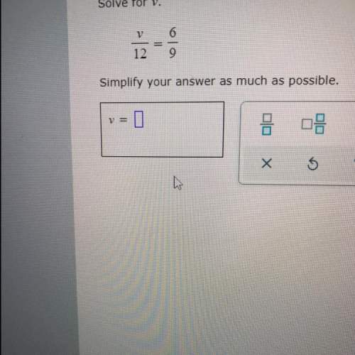 What is the answer? solve for v if it isn’t there.