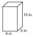What is the lateral area of the rectangular prism? assume the prism is resting on its base.