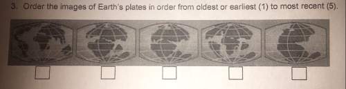 20 points  i need a answer fast order the images of earth's plates in order from o