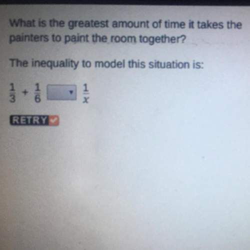 The inequality to model the situation is: