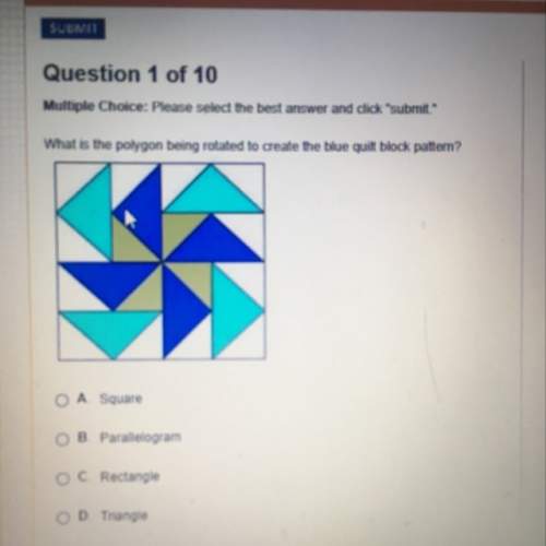 What is the polygon being rotated to create the blue quilt block