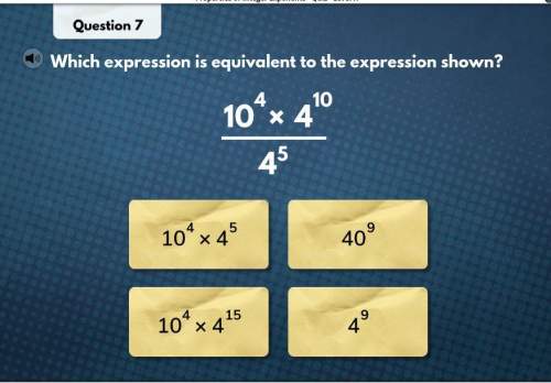 What expression is equivalent to the expression shown?  is 4^9 the correct answer?