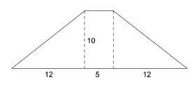 What is the area of the trapezoid with height 10 units?  enter your answer i