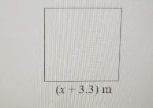 The perimeter of the square shown is 4(x+3.3) meters. what is the value of x if the perimeter is 28