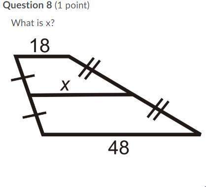 What is x?  question 8 options:  9 24 33