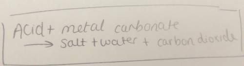 Chemistry gcsehow do you identify the metal carbonate? ? how would you know if somethin
