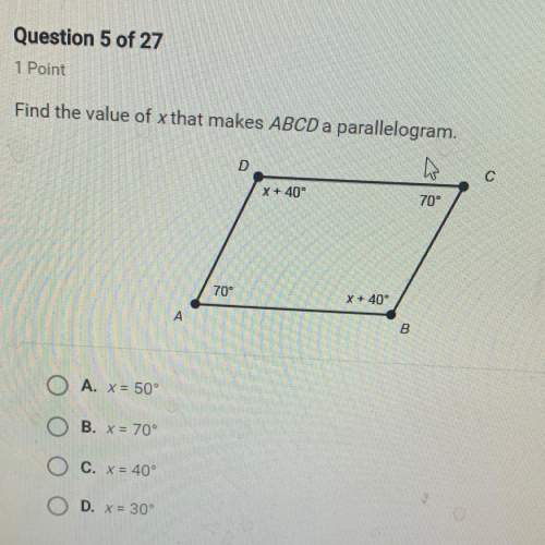 Find the value of x that makes abcd a parallelogram.