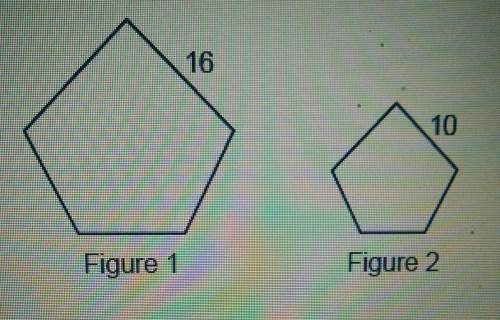 figure 1 is dilated to get figure 2. what is the scale factor? enter your answer in the box.&lt;