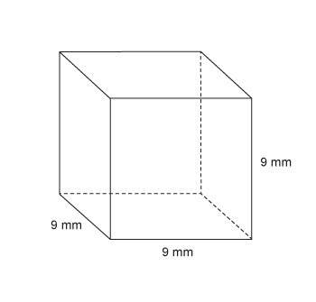 What is the surface area of the cube?  81 mm² 324 mm² 486 mm²