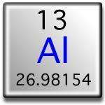 According to the image, identify the number of neutrons in the most common isotope of aluminum.
