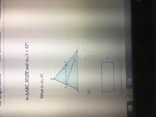 In abc ac de and m angle 1 =42 degrees what is m angle 4?