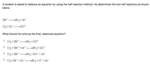 What should he write as the final, balanced equation?