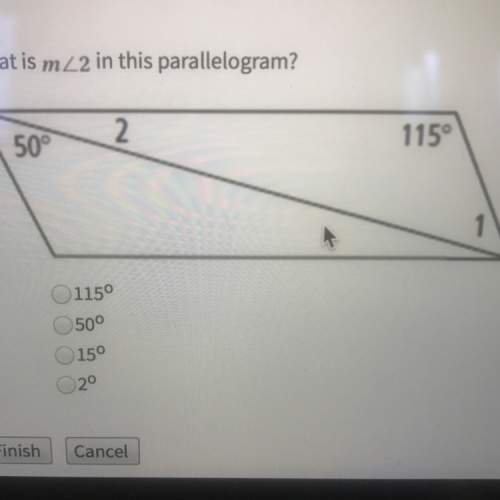 What is the measure of angle 2 in this parallelogram