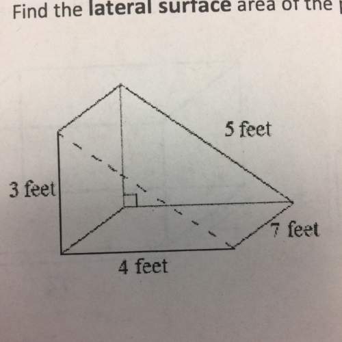 Find the lateral surface are of the prism