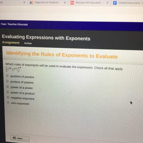 Which rules of exponents will be used to evaluate the expression.check all that apply