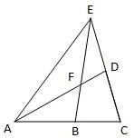 what common angle do triangle ace and triangle acd share?  angle afb is approximately e