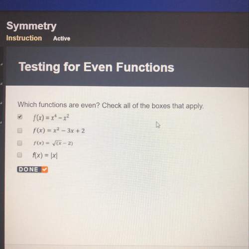 Which functions are even? check all the boxes that apply. pls