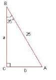 1. consider the right triangle abc given below.  a. find the length of side b to two decimal p