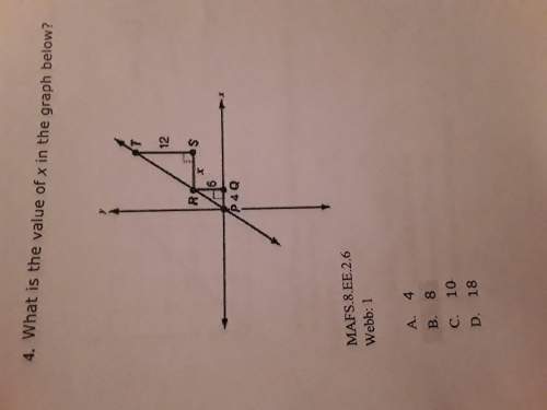What is the value of x in the graph below? show work