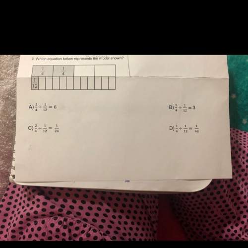 Which equation below represents the model shown?