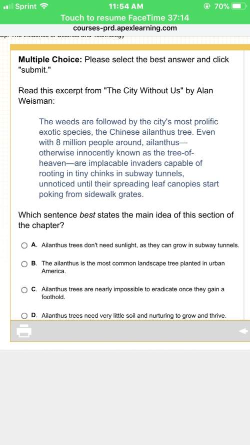 Which sentence best states the main idea of this section of this chapter ?  the city without u