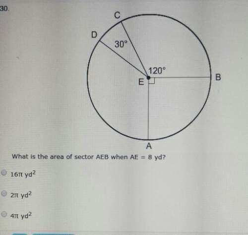 What is the area of sector aeb when ae=8yd