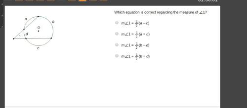 Someone !  which equation is correct regarding the measure of ∠1?  m∠1 = (a – c)