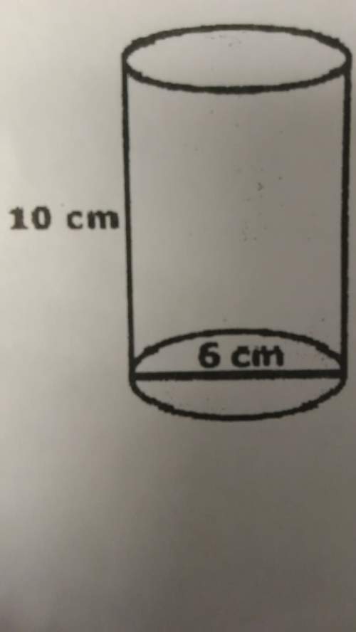 Calculate the volume of the cylinder.