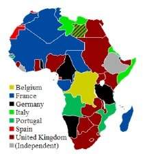 Carefully examine the map above. based on your knowledge of colonialism in africa, the area attribut