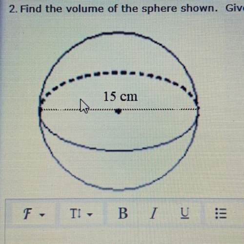 find the volume of the sphere shown. give your answer rounded to the nearest cubic unit