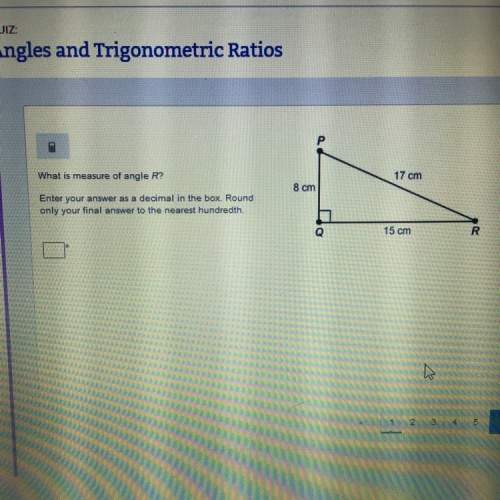 What is measure of angle r? enter your answer as a decimal, round only your final answer to the nea