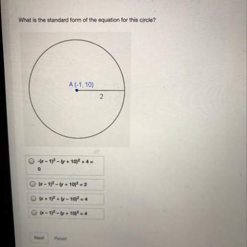What is the standard form of the equation for this circle